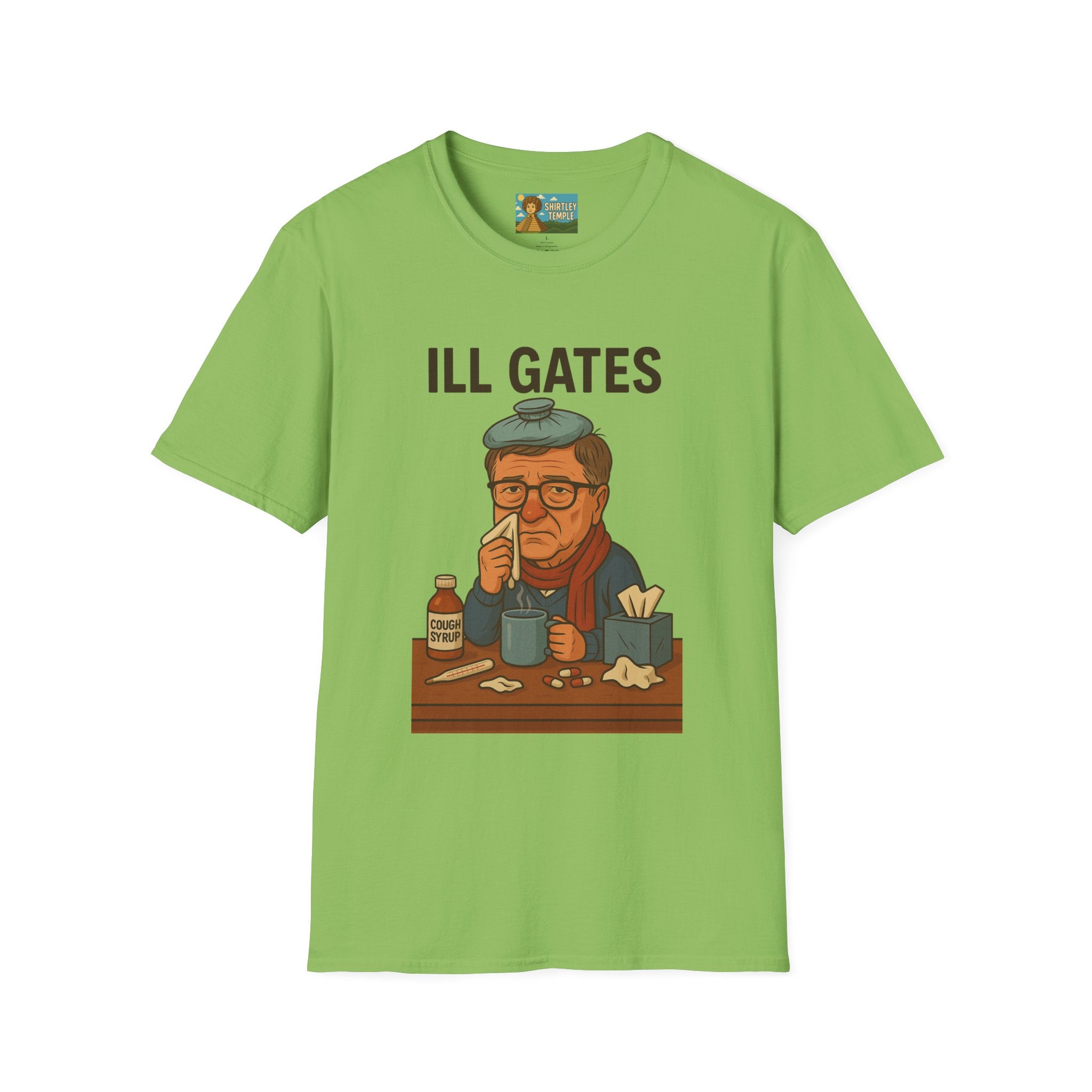 Ill Gates Funny T-Shirt, Bill Gates Parody Tee, Comedy Apparel, Unisex Softstyle Shirt