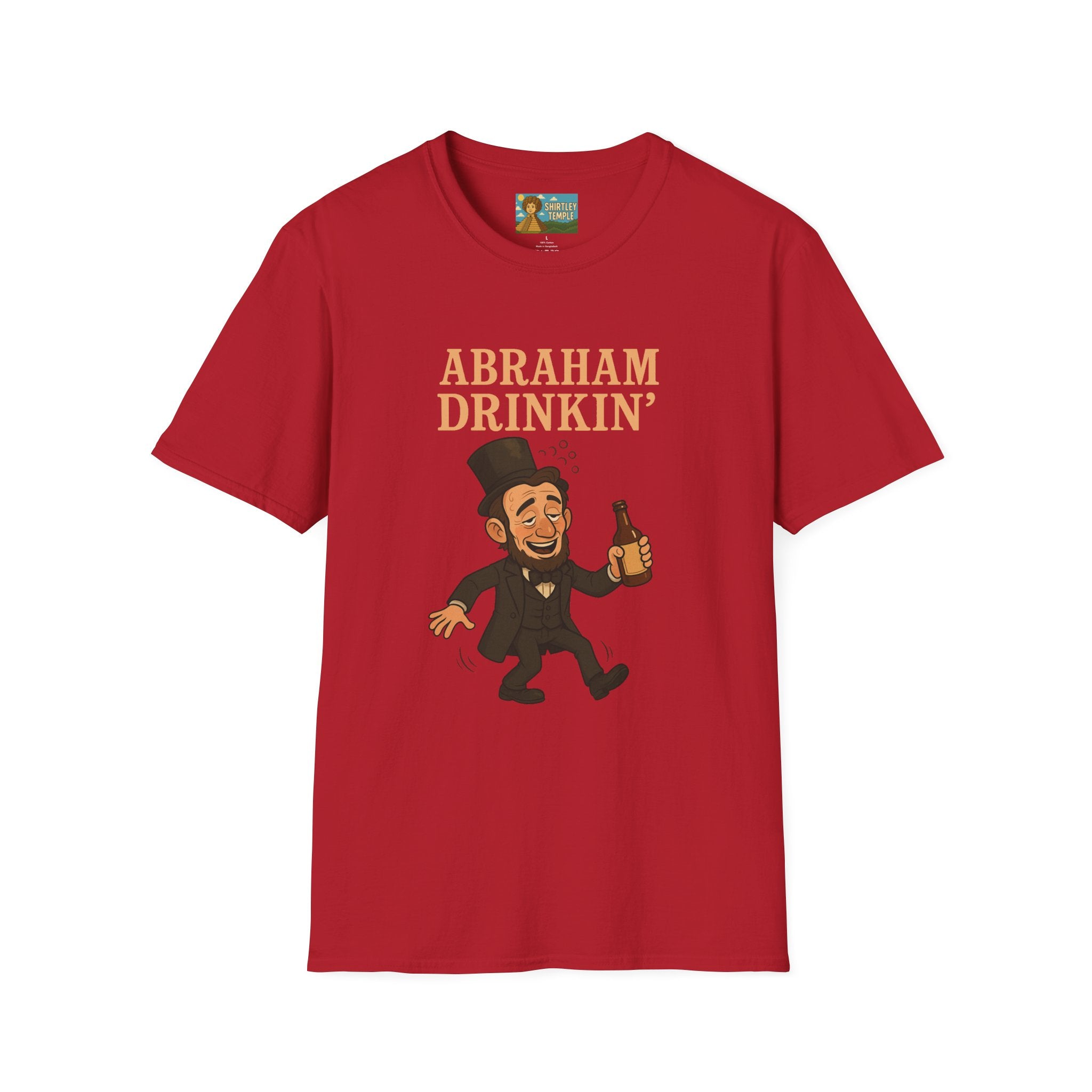 Abraham Drinkin' Party Shirt, St. Patrick's Day Tee, Unisex Tshirt, Funny Wordplay Graphic Tee, Gift for History Buffs