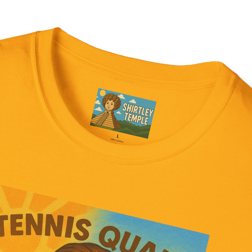 Tennis Quaid Unisex Softstyle T-Shirt, Tennis Player Actor Mashup Tee, Funny Graphic Shirt