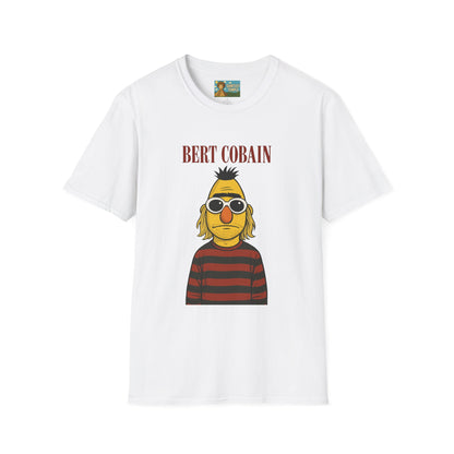 Bert Cobain funny mashup Kurt Cobain and Bert from sesame street wordplay unisex gift tee music lover