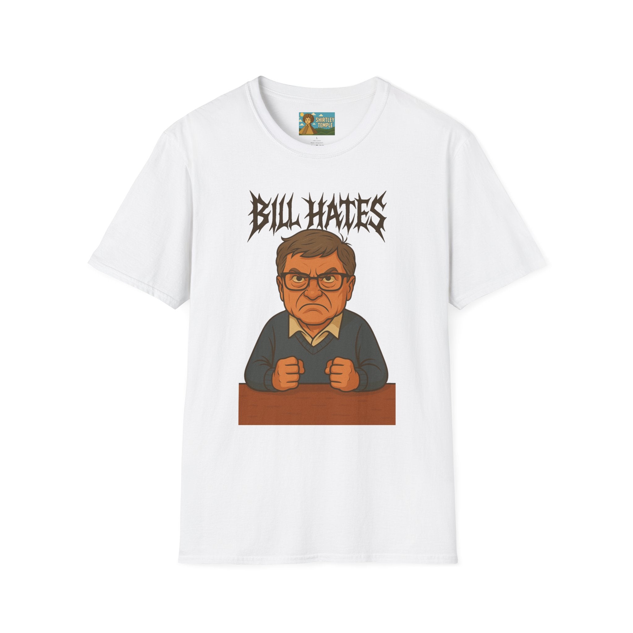 Bill Hates funny shirt parody apparel comedy tribute bill gates as a hateful person