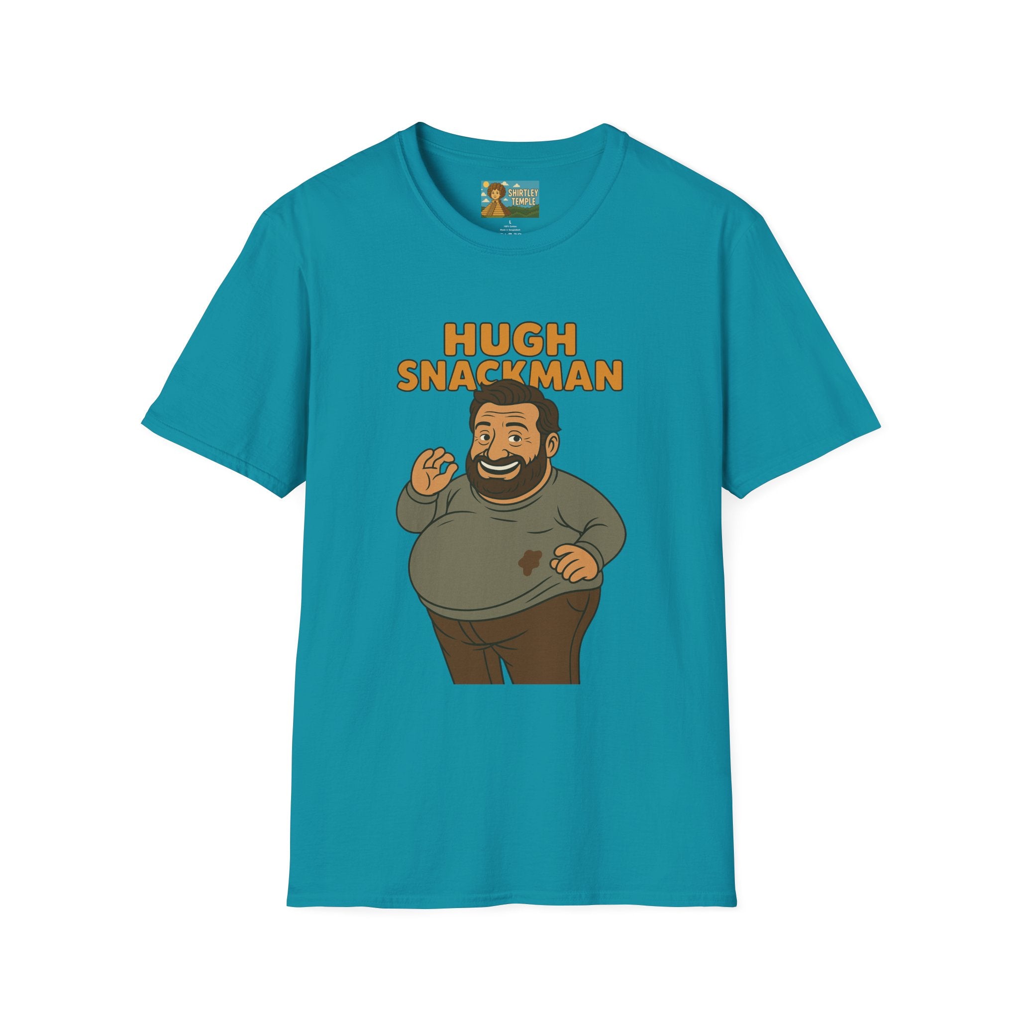 Hugh Snackman Funny Shirt, Hugh Jackman Parody Tee, Comedy Tribute Apparel, Unisex Softstyle T-Shirt