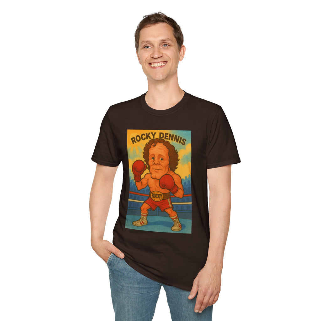 Rocky Dennis The Mask Rocky Mashup T-Shirt, Funny Movie Crossover Tee, Rocky Balboa Gift Shirt, Unisex Softstyle Top