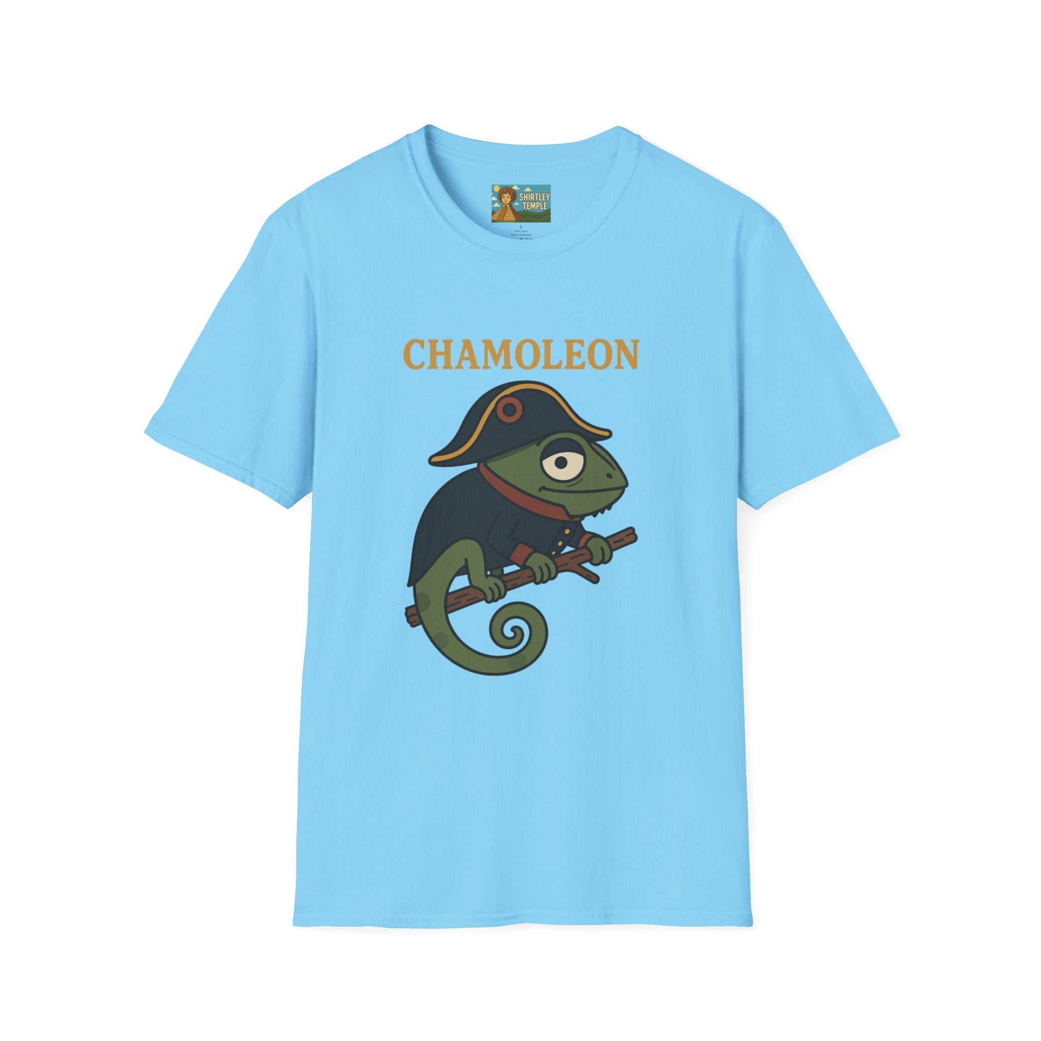 Chamoleon Funny Wordplay Parody Unisex T-Shirt, Napoleon Bonaparte Chameleon Tee Shirt Apparel