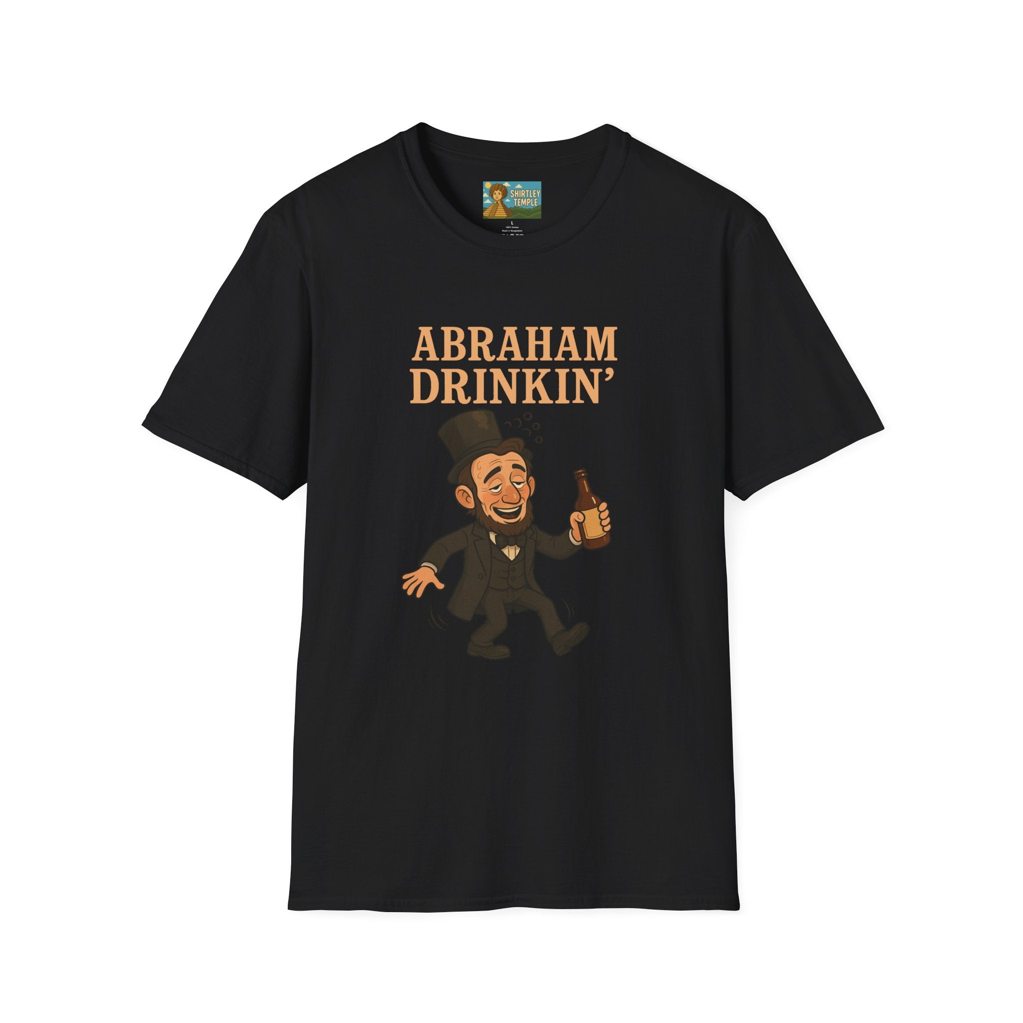 Abraham Drinkin' Party Shirt, St. Patrick's Day Tee, Unisex Tshirt, Funny Wordplay Graphic Tee, Gift for History Buffs