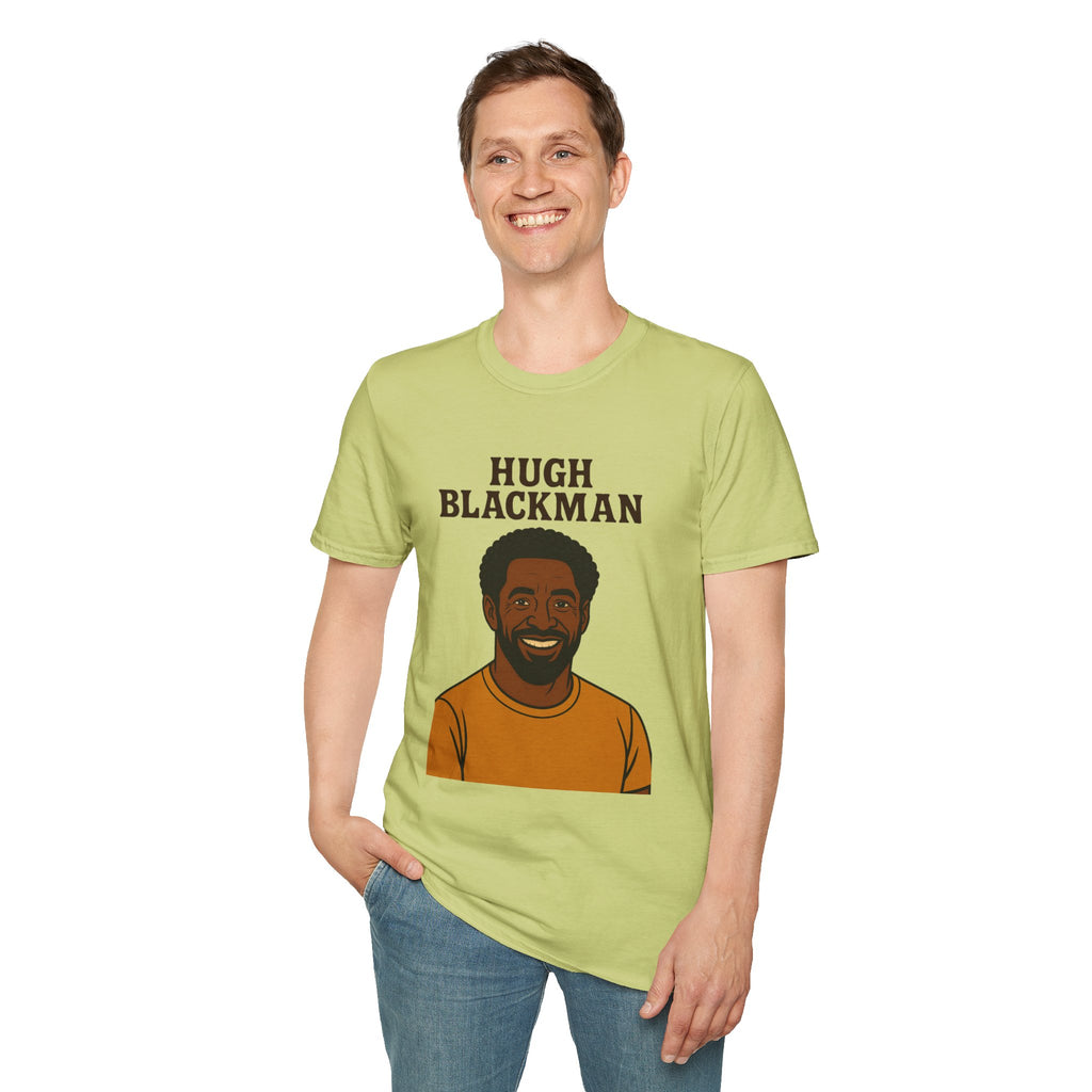 Hugh Blackman Parody T-Shirt, Funny Hugh Jackman Darker Person Tee, Comedy Tribute Apparel, Softstyle Unisex Shirt, Gift for Fans