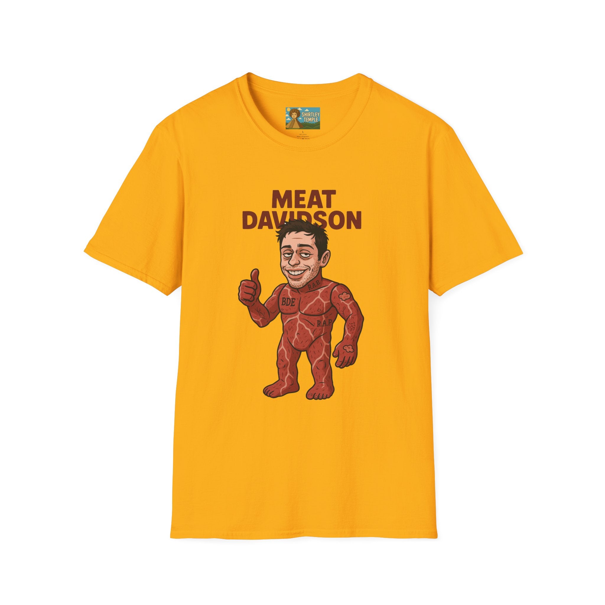 Meat Davidson Funny T-Shirt, Pete Davidson Parody Shirt, Comedian Mashup Tee, Unisex Humor Top, Comedy Fan Gift