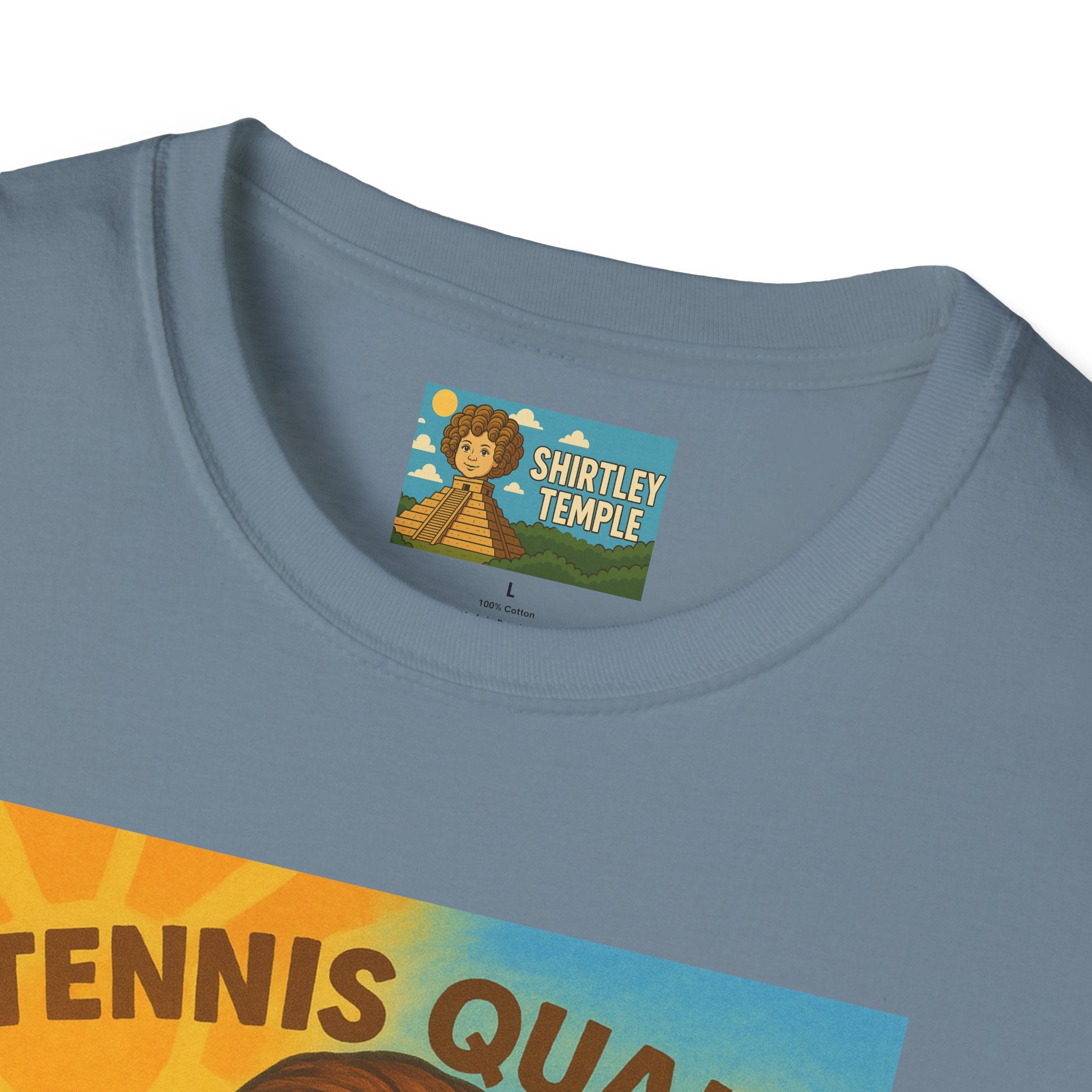 Tennis Quaid Unisex Softstyle T-Shirt, Tennis Player Actor Mashup Tee, Funny Graphic Shirt