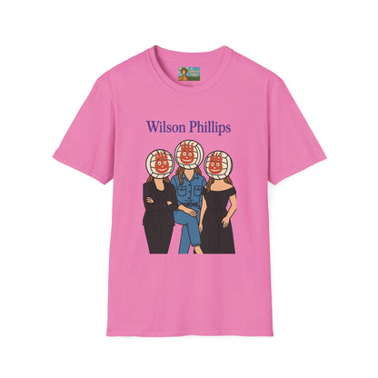 Wilson and Phillips Mashup Softstyle T-Shirt, Funny Wordplay Tribute Singers, Volleyball Theme Gift Tee