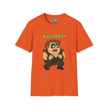 Kiss Farley T-Shirt, Rock Band Chris Farley Tribute Shirt, Funny Parody Mashup Tee, Unisex Softstyle Top, Gift for Music Lovers