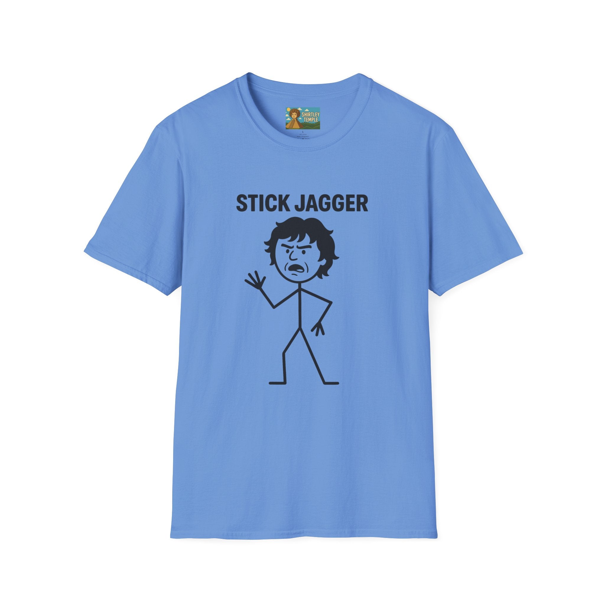 Stick Jagger Funny Shirt, Stick Figure Parody Wordplay T-Shirt, Pun Mashup Tee, Humorous Graphic Top, Sarcastic Slogan Clothing