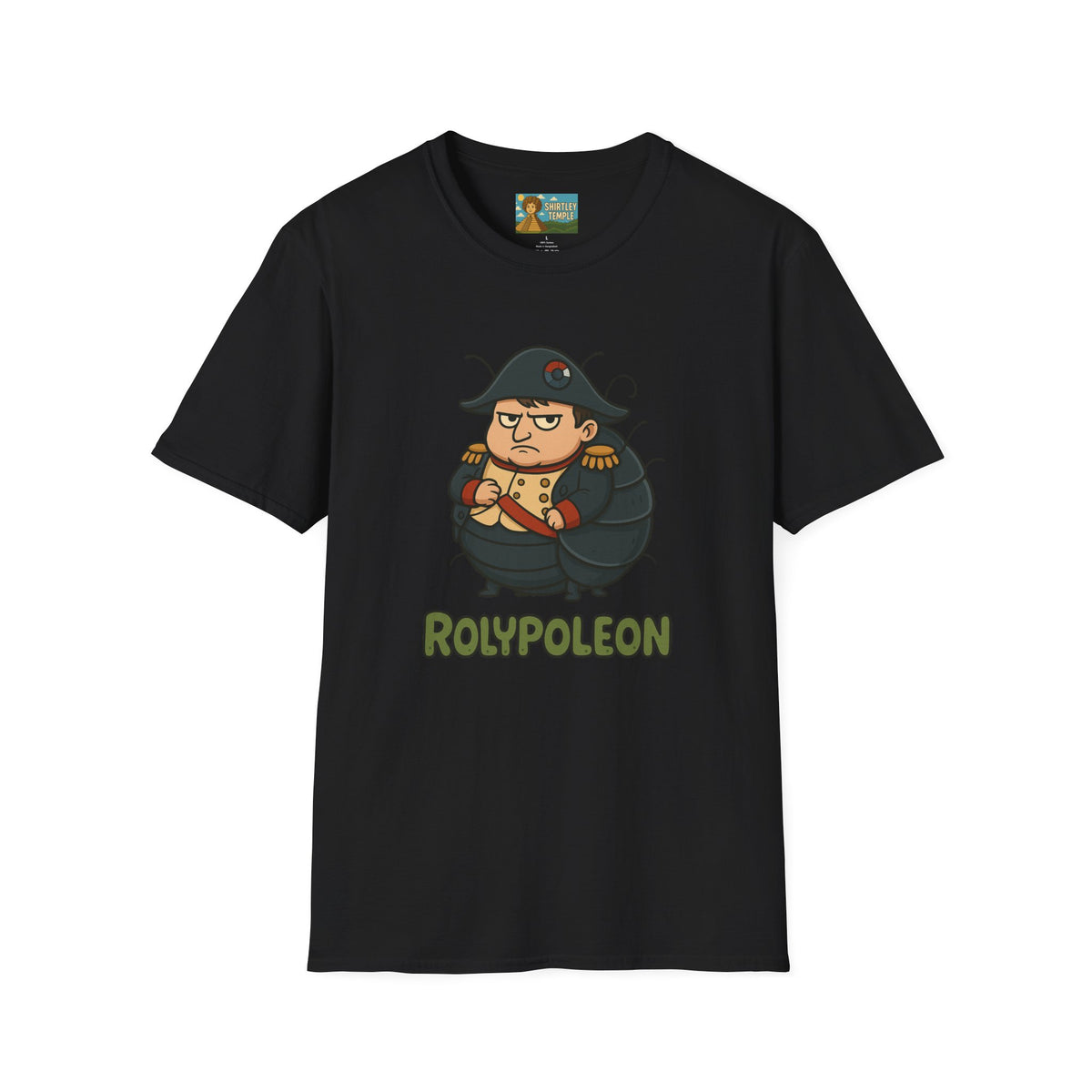 Rolypoleon Funny Shirt Mashup Parody Unisex Softstyle T-Shirt, Roly Poly and Napoleon Comedy Wordplay Tee, Humorous Graphic Tee, Novelty