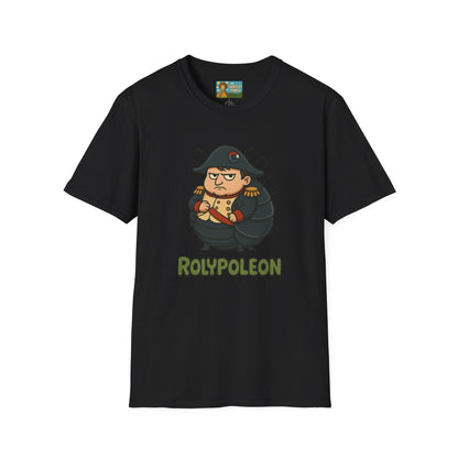 Rolypoleon Funny Shirt Mashup Parody Unisex Softstyle T-Shirt, Roly Poly and Napoleon Comedy Wordplay Tee, Humorous Graphic Tee, Novelty