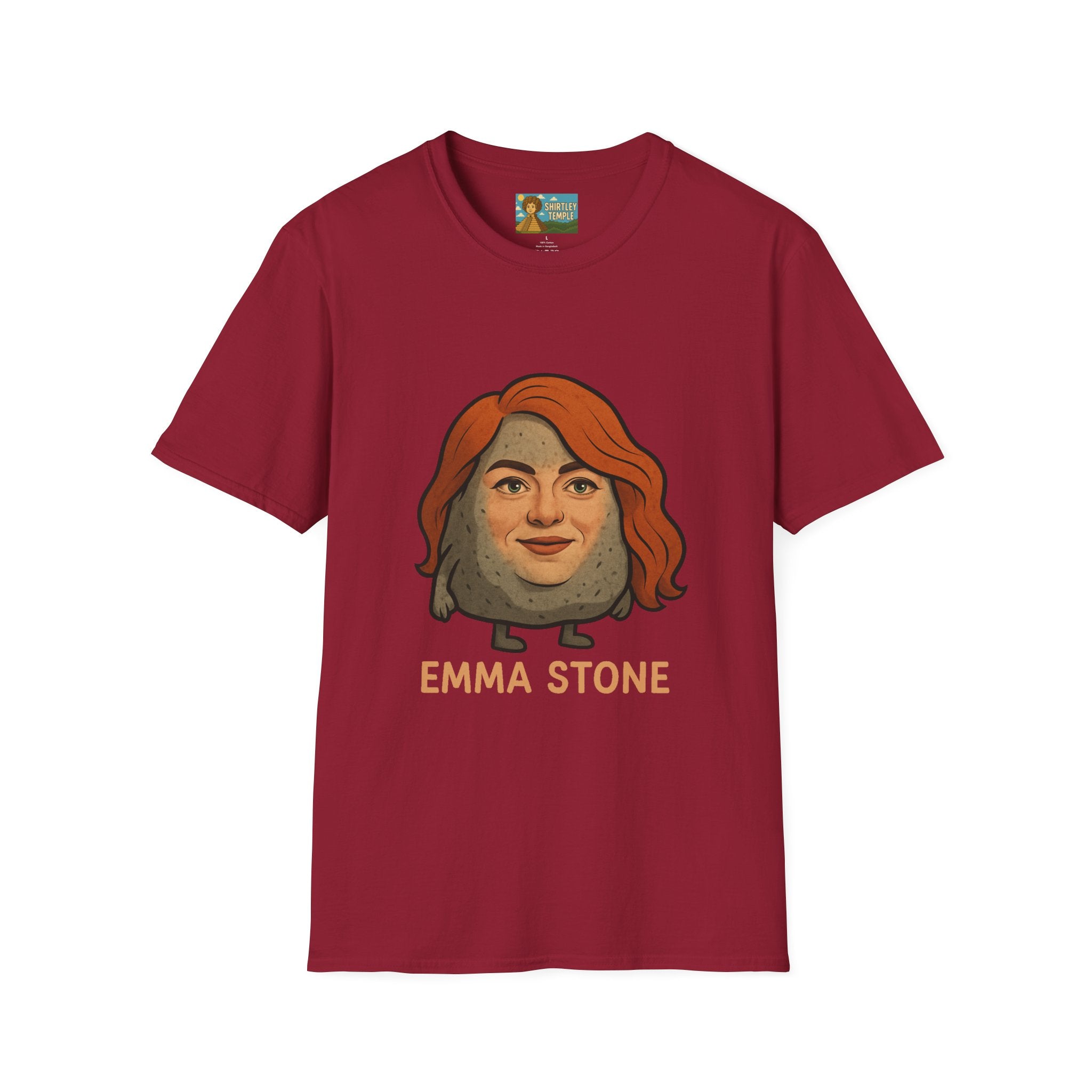 Emma Stone funny shirt wordplay pun actress and an actual stone mashup