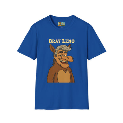 Bray Leno Parody Unisex Tee, Jay Leno Donkey Mashup Shirt, Funny Wordplay Comedy Gift, Softstyle T-Shirt