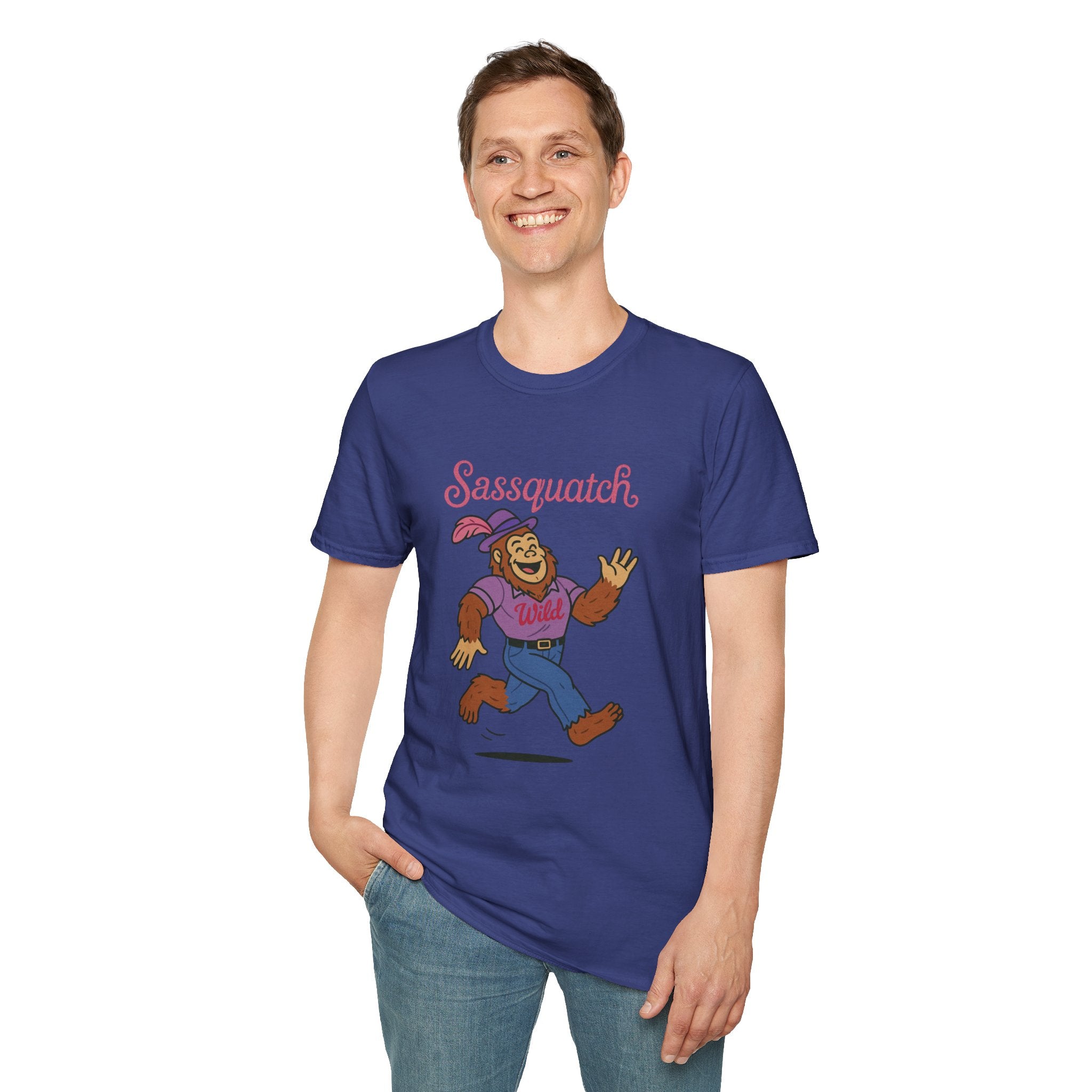 Sassquatch Unisex T-Shirt, Funny Sasquatch Shirt with Sassy Flair, Comedy Parody Tee, Wordplay Design, Bigfoot Graphic Shirt