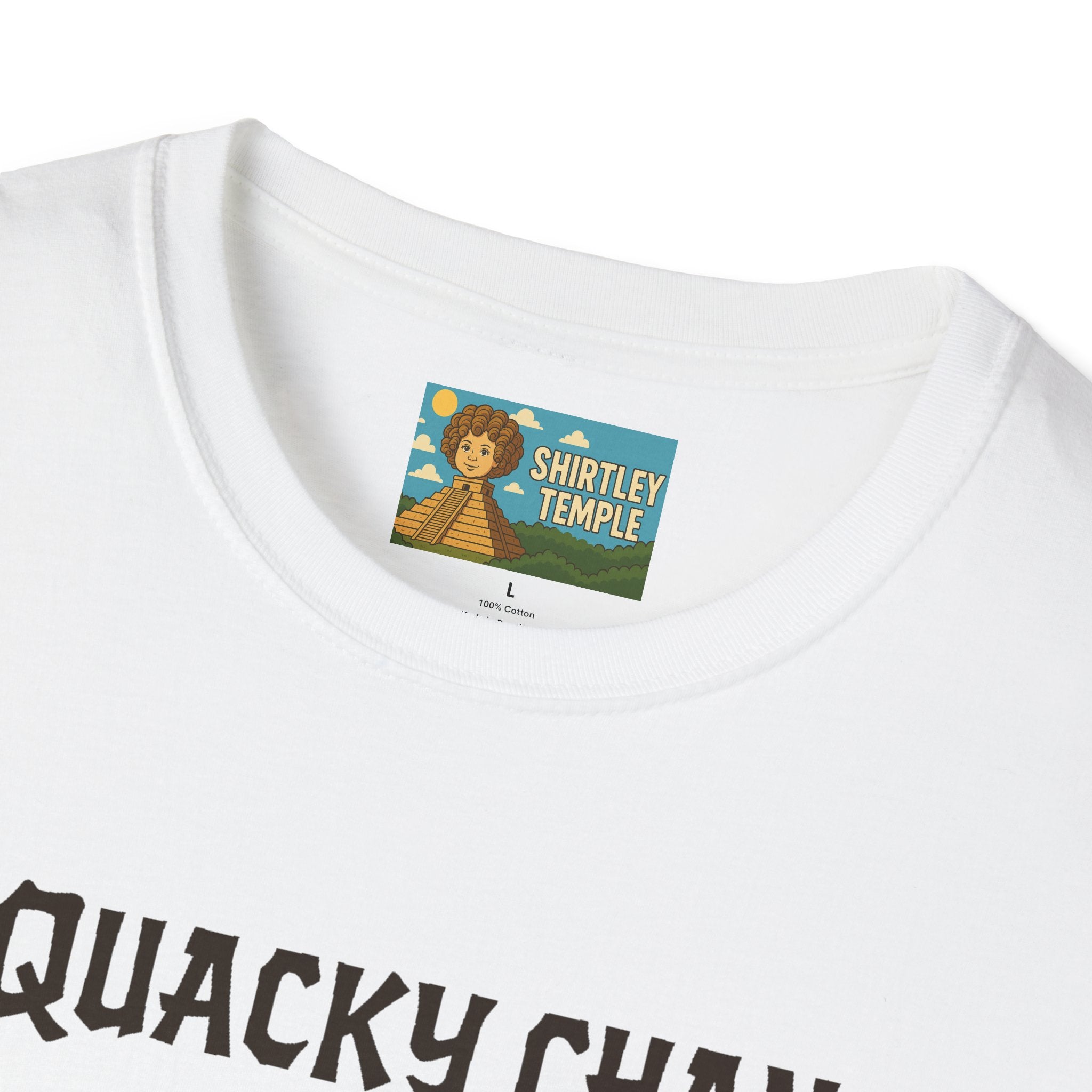 Quacky Chan Funny T-Shirt, Jackie Chan Duck Mashup Tee, Martial Arts Quack Movie Star Shirt, Comedy Parody Apparel, Unisex Softstyle Top