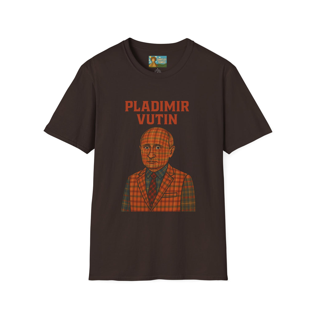 Pladimir Vutin T-Shirt, Funny Putin Parody Shirt, Plaid Person Pun Tee, Comedy Putin Plaid Top, Vladimir Putin Plaid Wordplay Apparel
