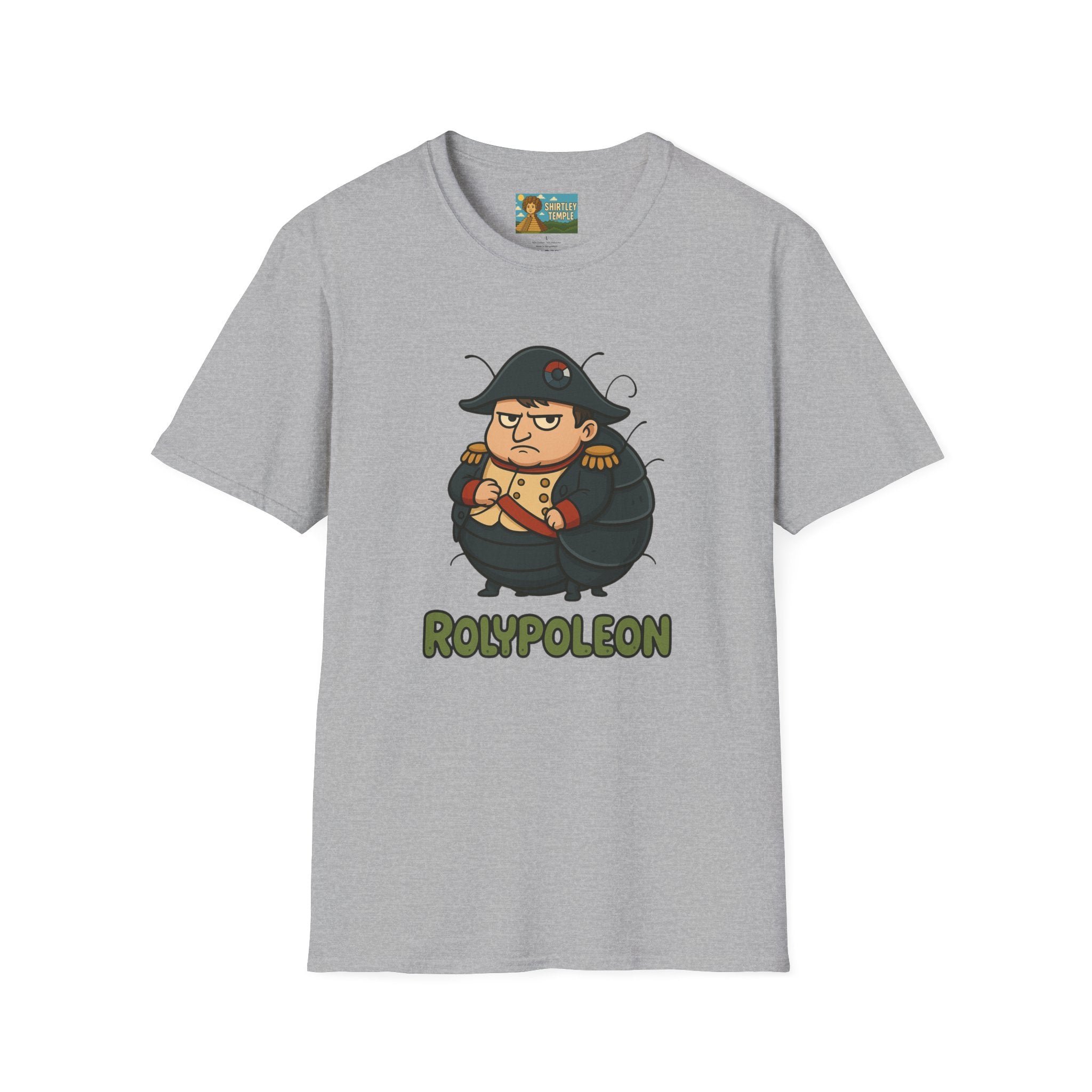 Rolypoleon Funny Shirt Mashup Parody Unisex Softstyle T-Shirt, Roly Poly and Napoleon Comedy Wordplay Tee, Humorous Graphic Tee, Novelty