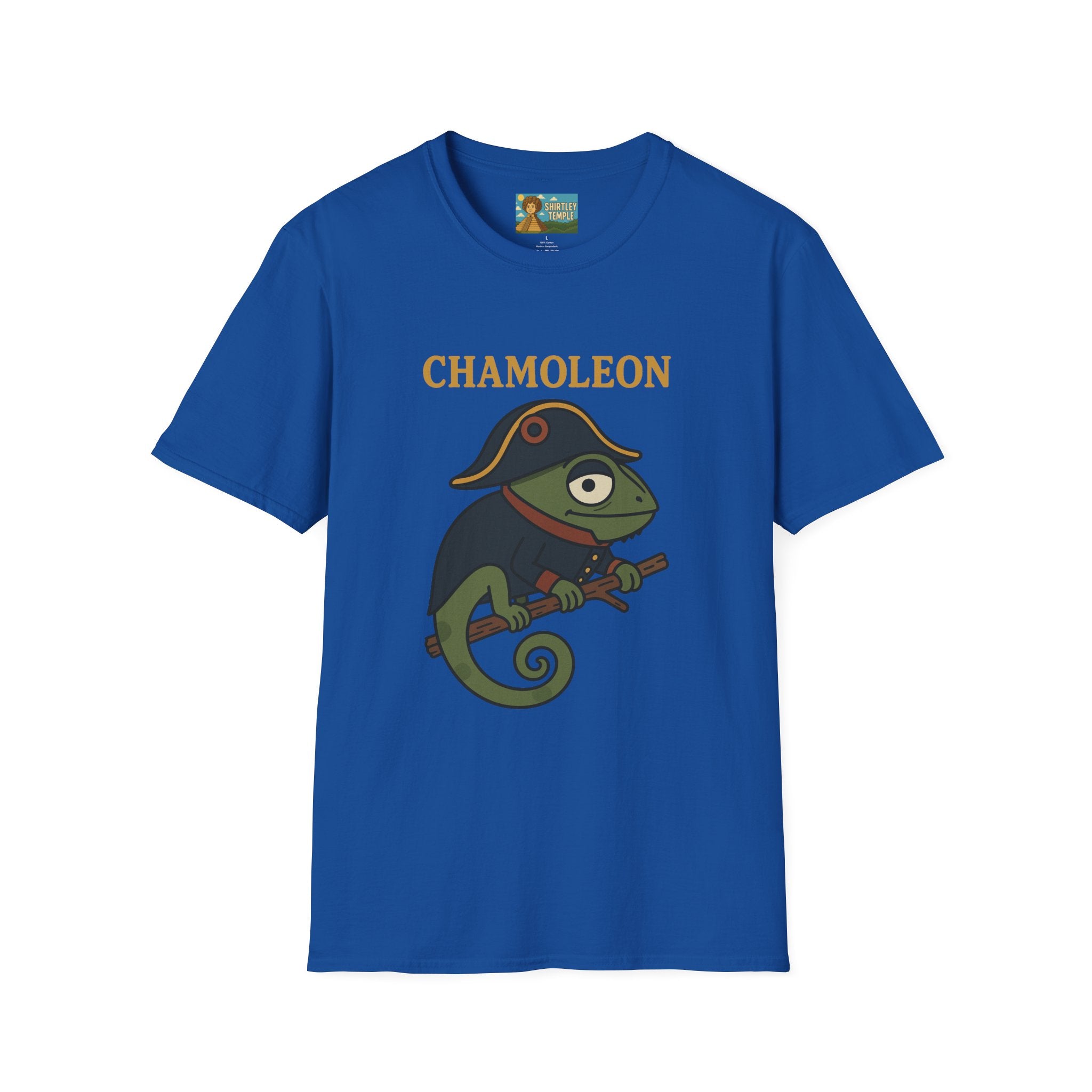 Chamoleon Funny Wordplay Parody Unisex T-Shirt, Napoleon Bonaparte Chameleon Tee Shirt Apparel