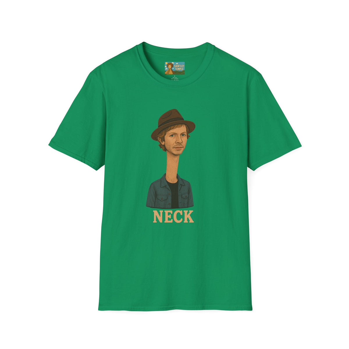 Neck Funny Long Neck Beck Tribute Unisex T-Shirt, Musician Parody Tee, Top for Comedy Fans, Neck Shirt with Wordplay, Music Lover Gift