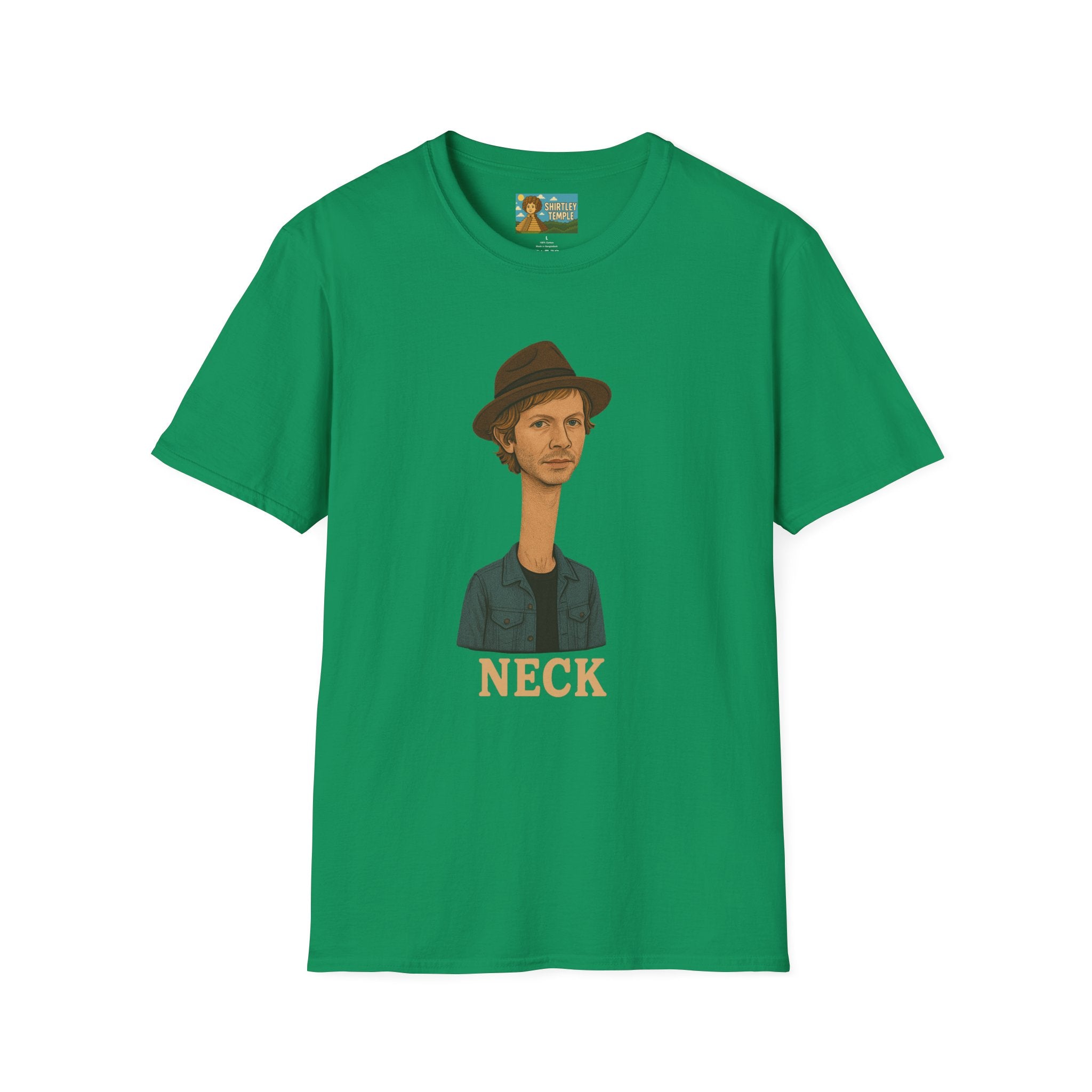 Neck Funny Long Neck Beck Tribute Unisex T-Shirt, Musician Parody Tee, Top for Comedy Fans, Neck Shirt with Wordplay, Music Lover Gift