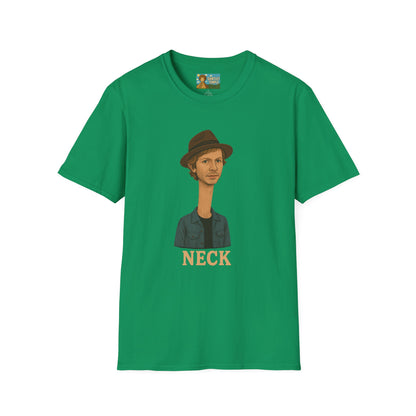 Neck Funny Long Neck Beck Tribute Unisex T-Shirt, Musician Parody Tee, Top for Comedy Fans, Neck Shirt with Wordplay, Music Lover Gift