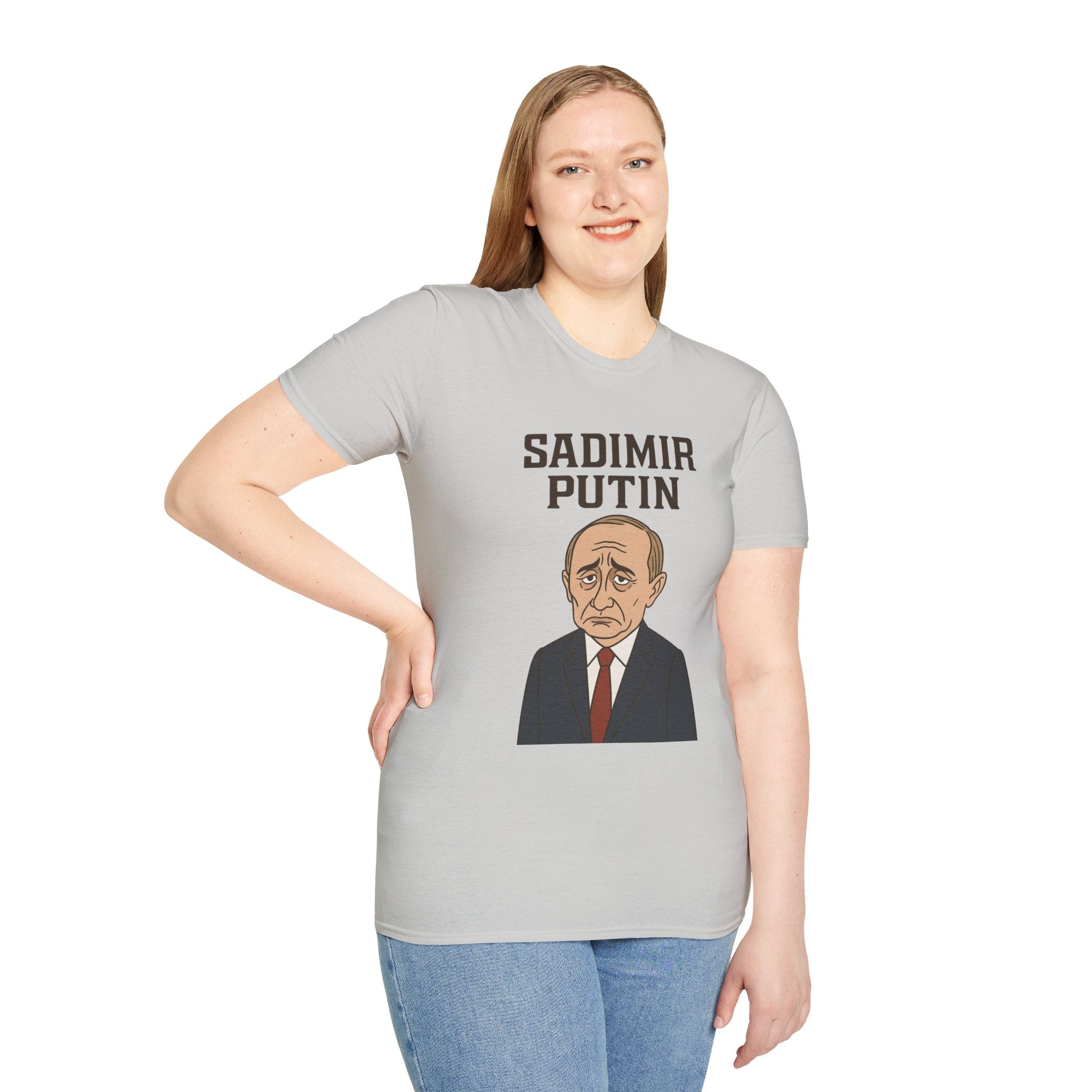 Sadimir Putin Funny T-Shirt, Vladimir Putin Parody Tee, Sad Person Comedy Shirt, Wordplay Humor Top