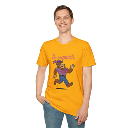 Sassquatch Unisex T-Shirt, Funny Sasquatch Shirt with Sassy Flair, Comedy Parody Tee, Wordplay Design, Bigfoot Graphic Shirt