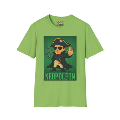 Neopoleon Mashup Unisex Softstyle T-Shirt, Parody Tee for Movie Fans, Humorous Wordplay Shirt, Pop Culture Gift, Napoleon Matrix Neo Tee