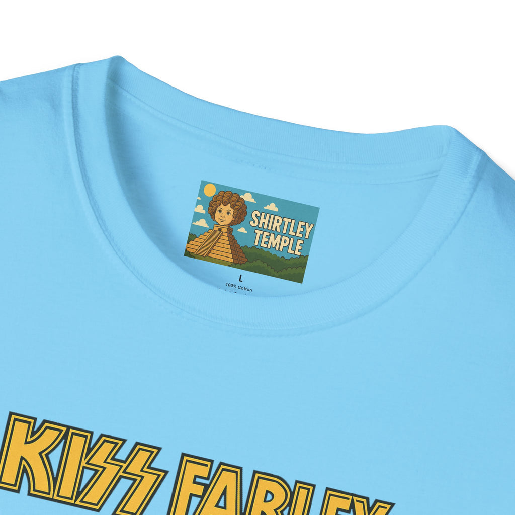 Kiss Farley T-Shirt, Rock Band Chris Farley Tribute Shirt, Funny Parody Mashup Tee, Unisex Softstyle Top, Gift for Music Lovers