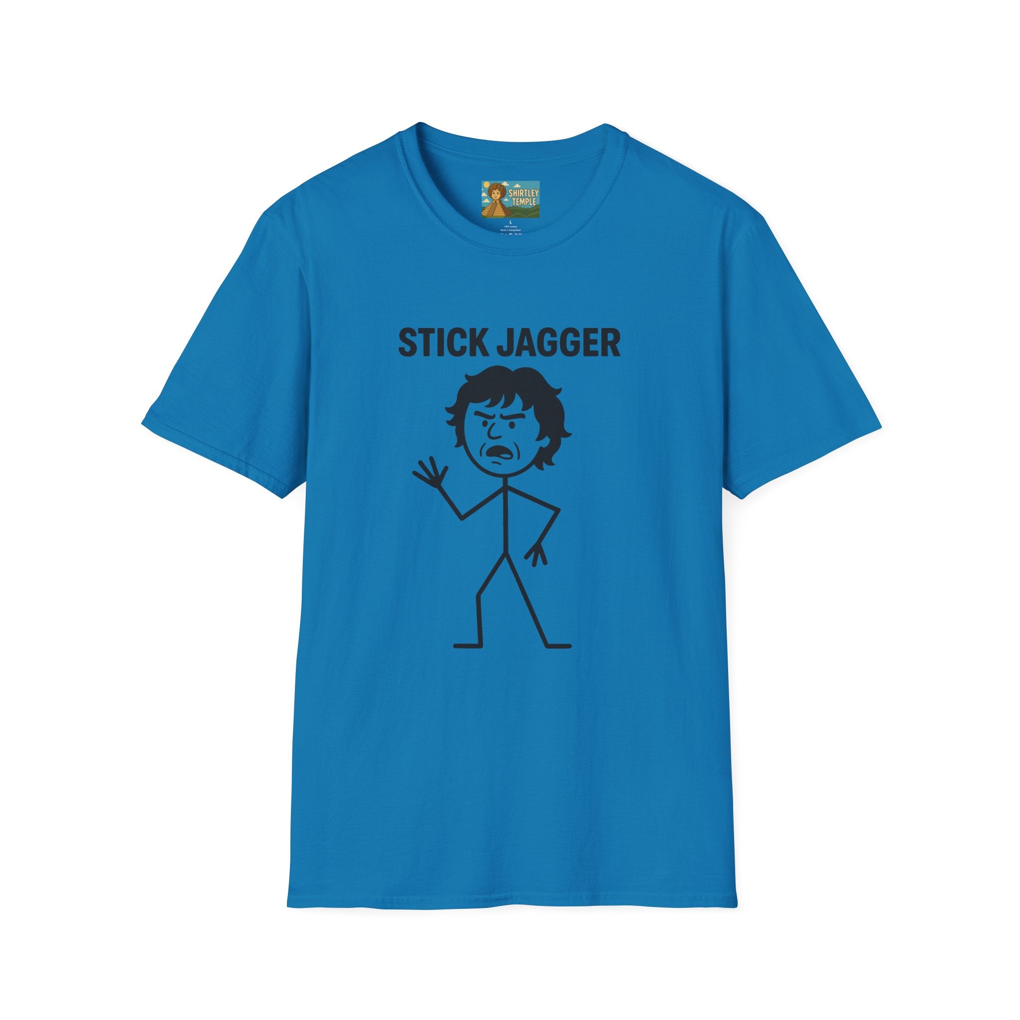 Stick Jagger Funny Shirt, Stick Figure Parody Wordplay T-Shirt, Pun Mashup Tee, Humorous Graphic Top, Sarcastic Slogan Clothing