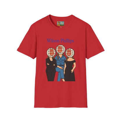 Wilson and Phillips Mashup Softstyle T-Shirt, Funny Wordplay Tribute Singers, Volleyball Theme Gift Tee