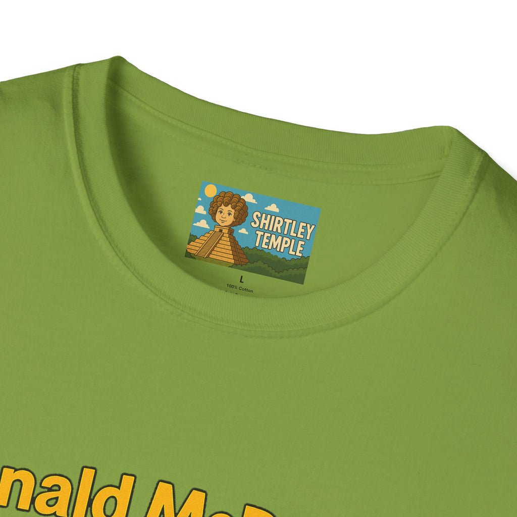 Donald McDonald Mashup T-Shirt, Trump Parody Tee, Funny Fast Food Shirt, Unisex Softstyle Top, Political Humor Gift