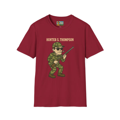 Hunter S Thompson Funny Shirt, Parody Apparel, Comedy Tribute Mashup Pun Unisex Softstyle T-Shirt