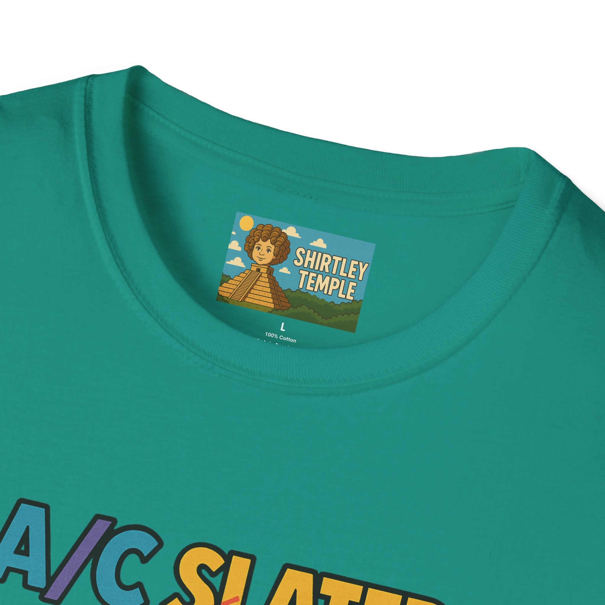 A/C Slater Word Play Unisex Softstyle T-Shirt, Saved by the Bell Tee, Funny Air Conditioner Shirt, Retro 90s Clothing, Vintage TV Fan Gift