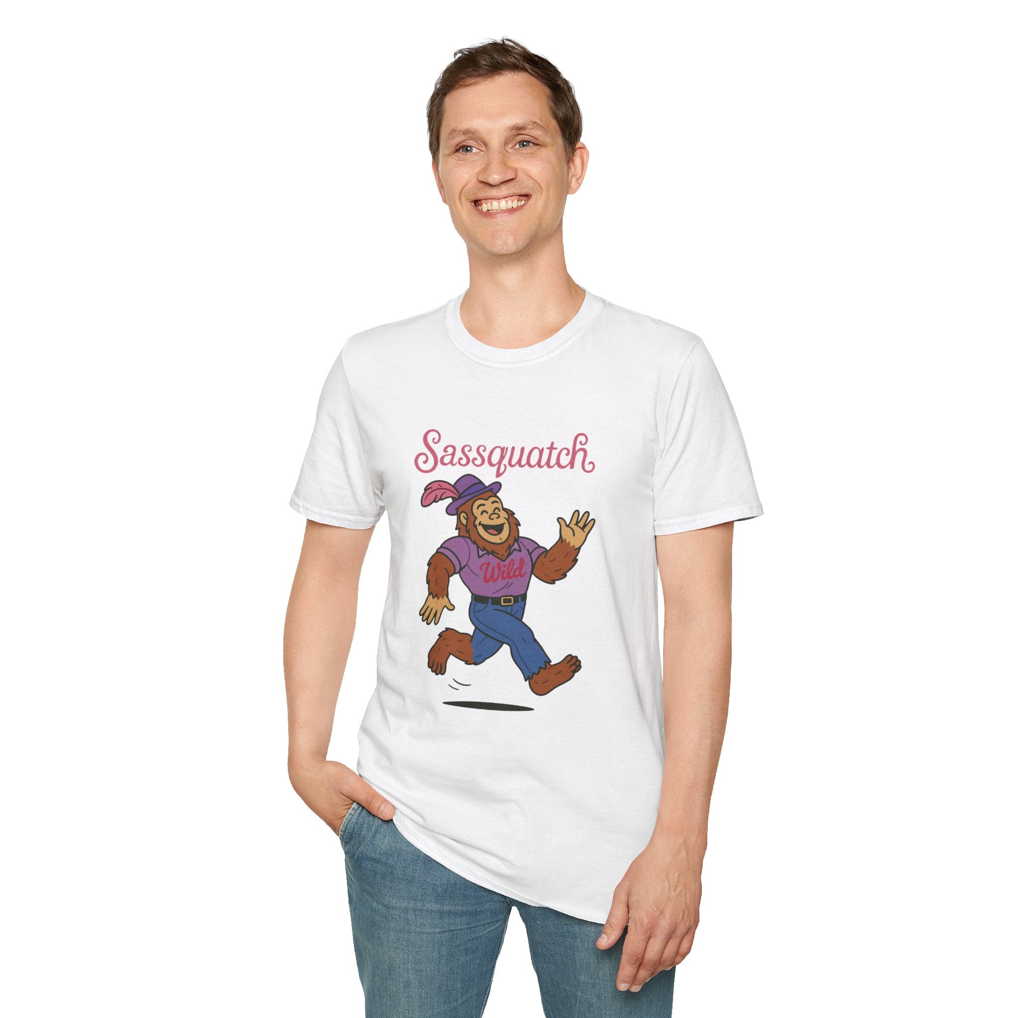 Sassquatch Unisex T-Shirt, Funny Sasquatch Shirt with Sassy Flair, Comedy Parody Tee, Wordplay Design, Bigfoot Graphic Shirt