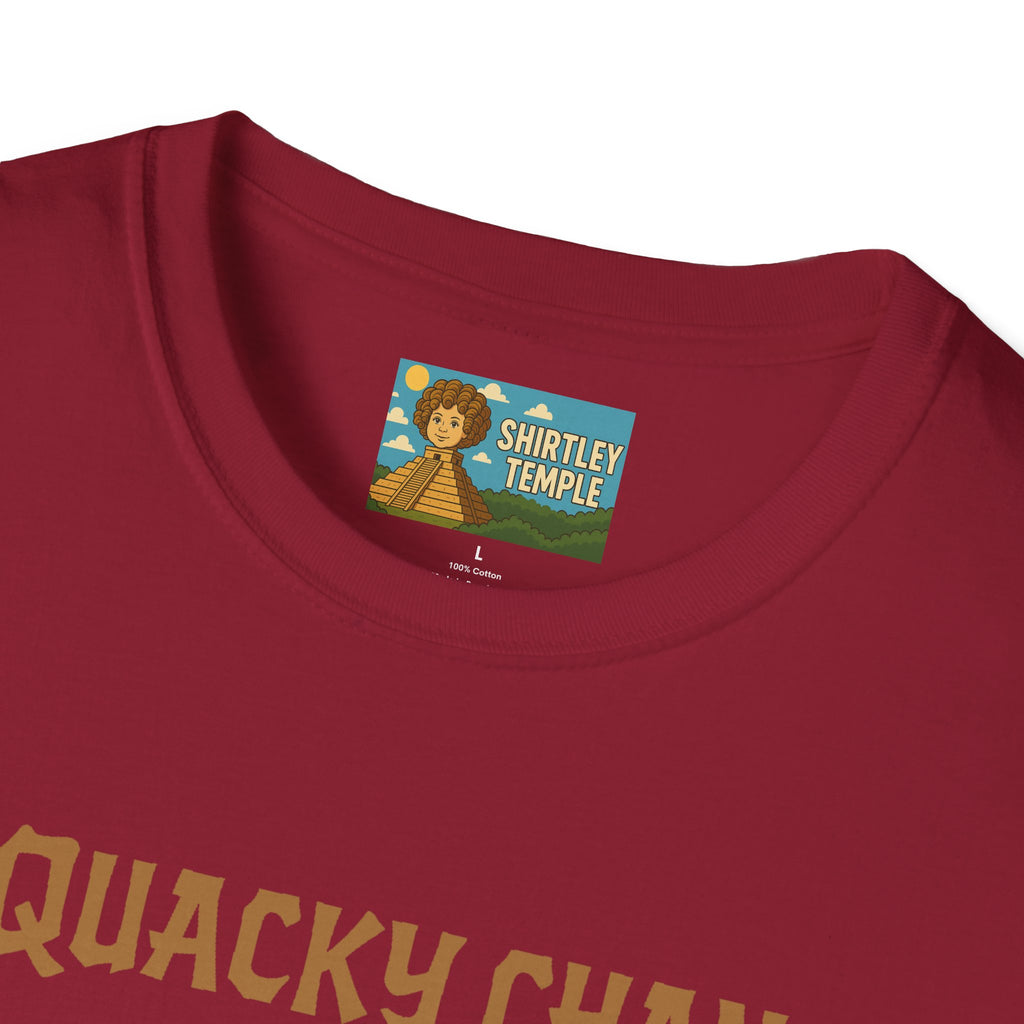 Quacky Chan Funny T-Shirt, Jackie Chan Duck Mashup Tee, Martial Arts Quack Movie Star Shirt, Comedy Parody Apparel, Unisex Softstyle Top