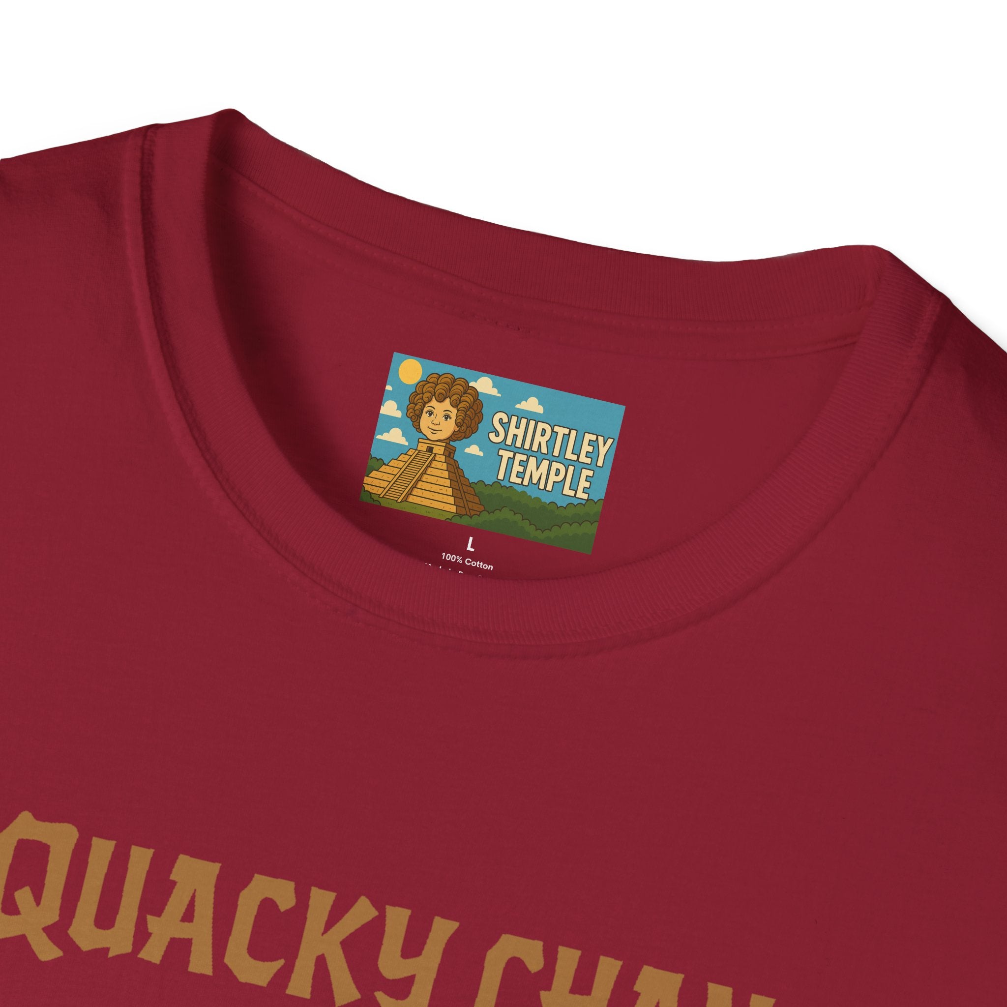 Quacky Chan Funny T-Shirt, Jackie Chan Duck Mashup Tee, Martial Arts Quack Movie Star Shirt, Comedy Parody Apparel, Unisex Softstyle Top