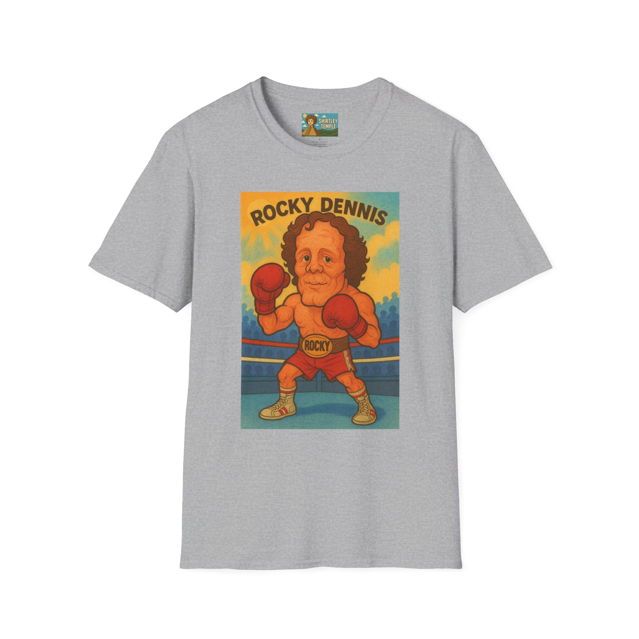 Rocky Dennis The Mask Rocky Mashup T-Shirt, Funny Movie Crossover Tee, Rocky Balboa Gift Shirt, Unisex Softstyle Top