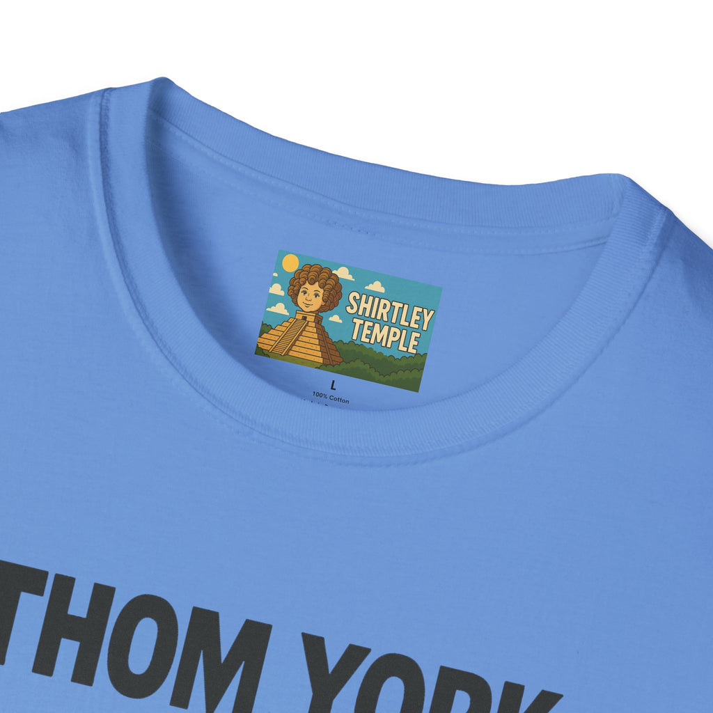 Thom York Peppermint Patty T-Shirt, Radiohead Musician Gift, Alternative Rock Tee, Funny Singer Shirt, Softstyle Unisex Top