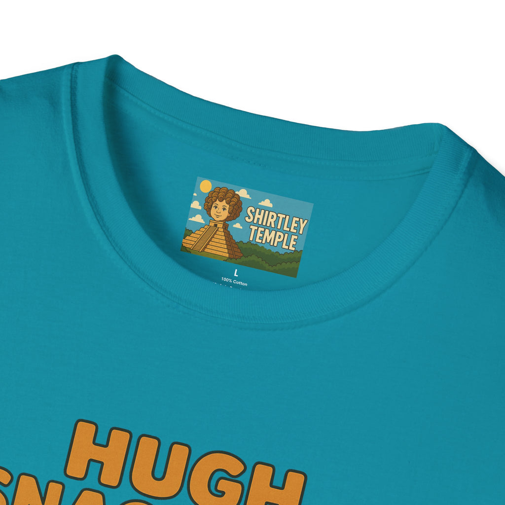 Hugh Snackman Funny Shirt, Hugh Jackman Parody Tee, Comedy Tribute Apparel, Unisex Softstyle T-Shirt