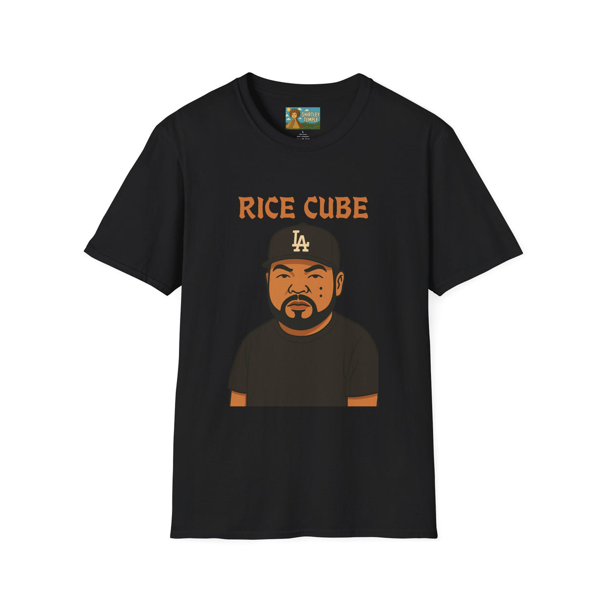 Rice Cube Funny T-Shirt, Ice Cube Asian Parody Shirt, Wordplay Tee, Hip-Hop Music Fan Gift, Unisex Softstyle Top