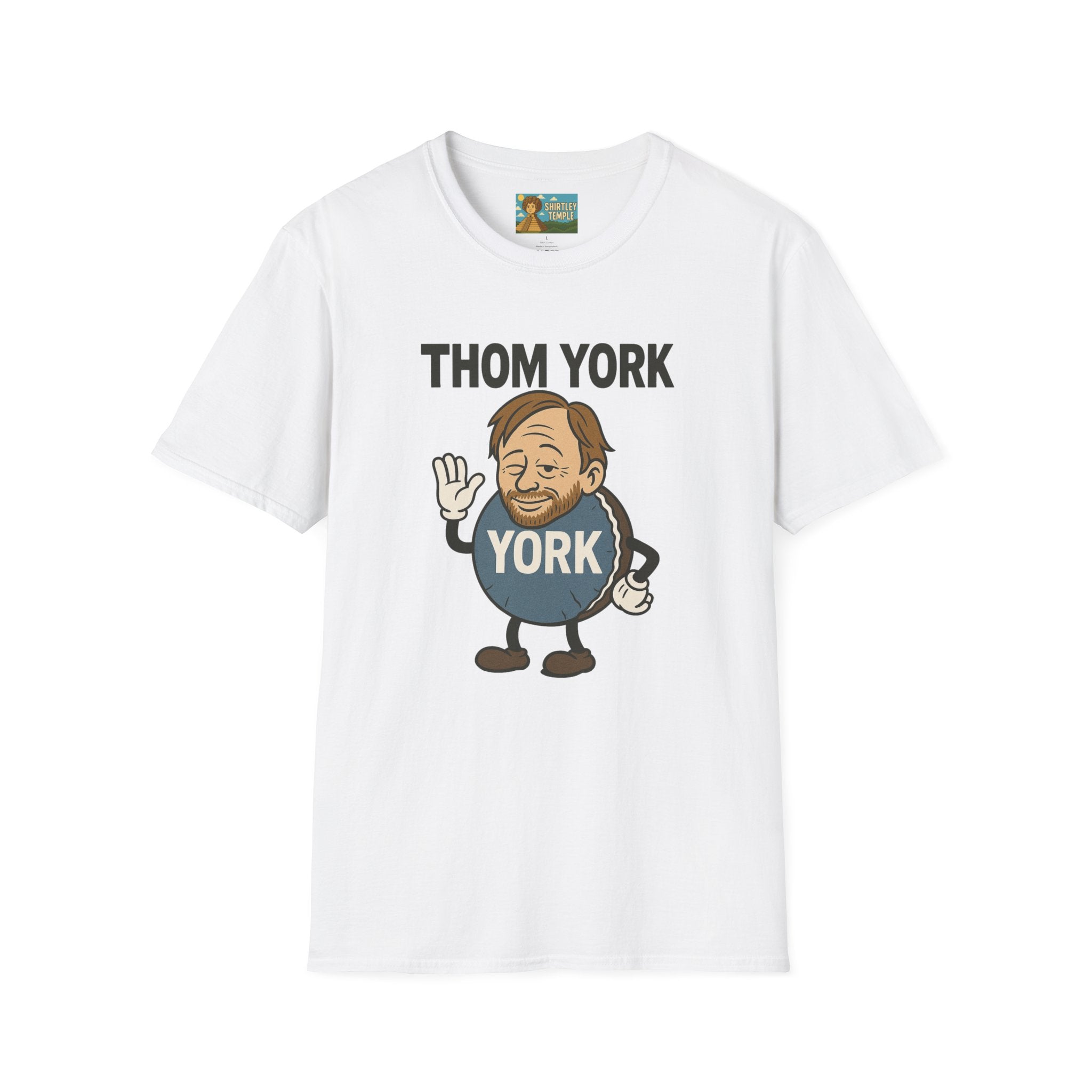 Thom York Peppermint Patty T-Shirt, Radiohead Musician Gift, Alternative Rock Tee, Funny Singer Shirt, Softstyle Unisex Top