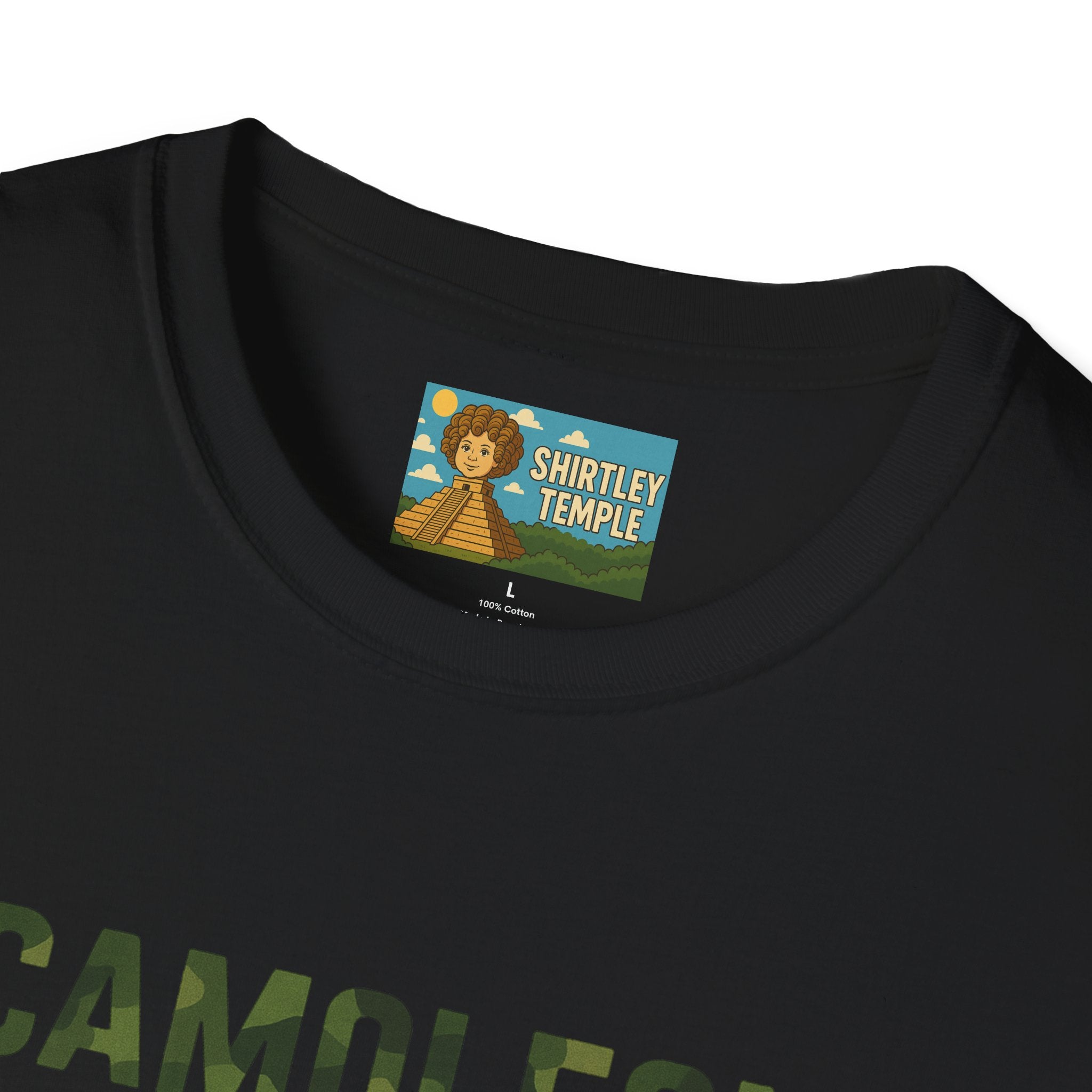 Camoleon Funny Parody T-Shirt, Comedy Mashup Tee, Military Camo Chameleon Shirt, Unisex Softstyle Top