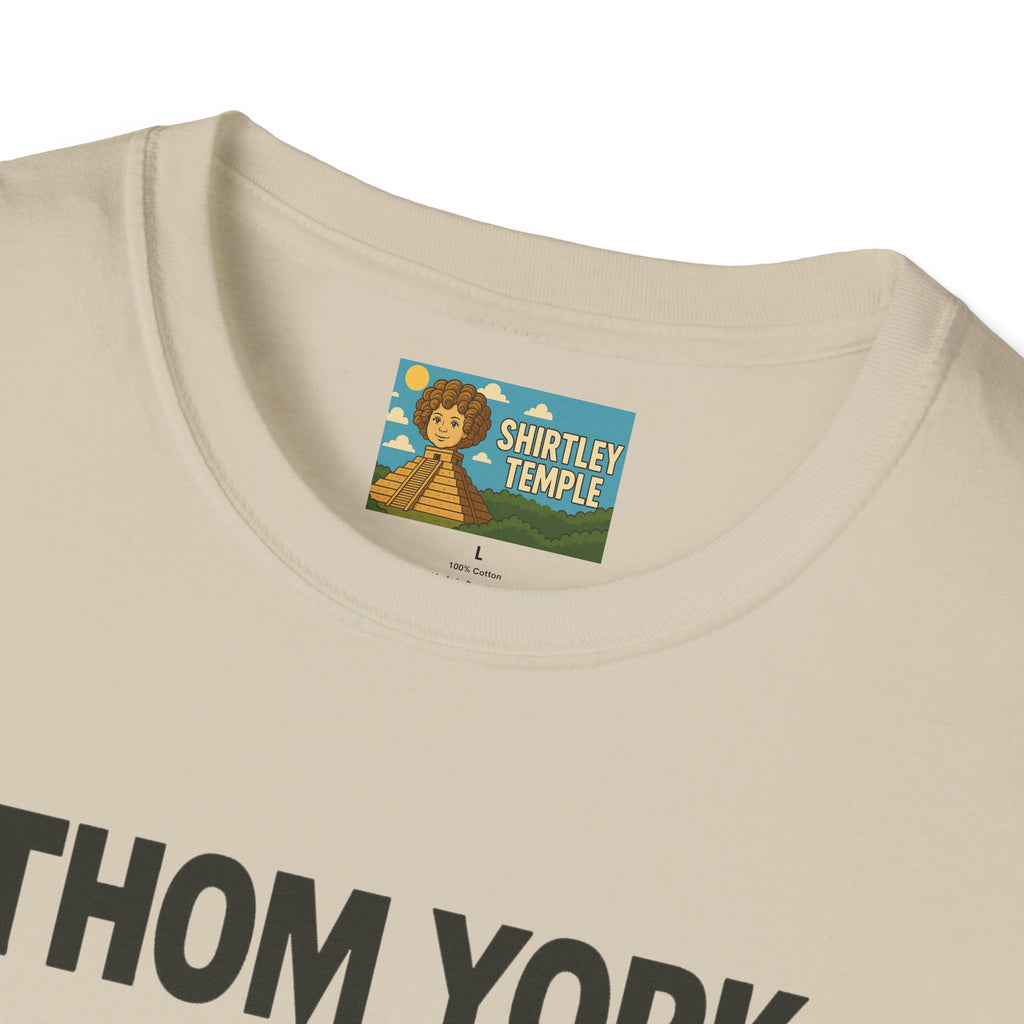 Thom York Peppermint Patty T-Shirt, Radiohead Musician Gift, Alternative Rock Tee, Funny Singer Shirt, Softstyle Unisex Top