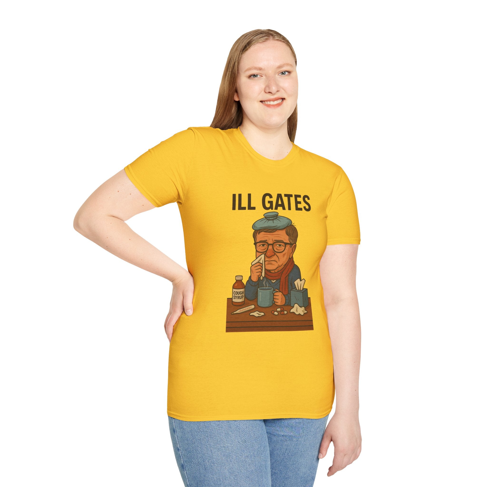 Ill Gates Funny T-Shirt, Bill Gates Parody Tee, Comedy Apparel, Unisex Softstyle Shirt