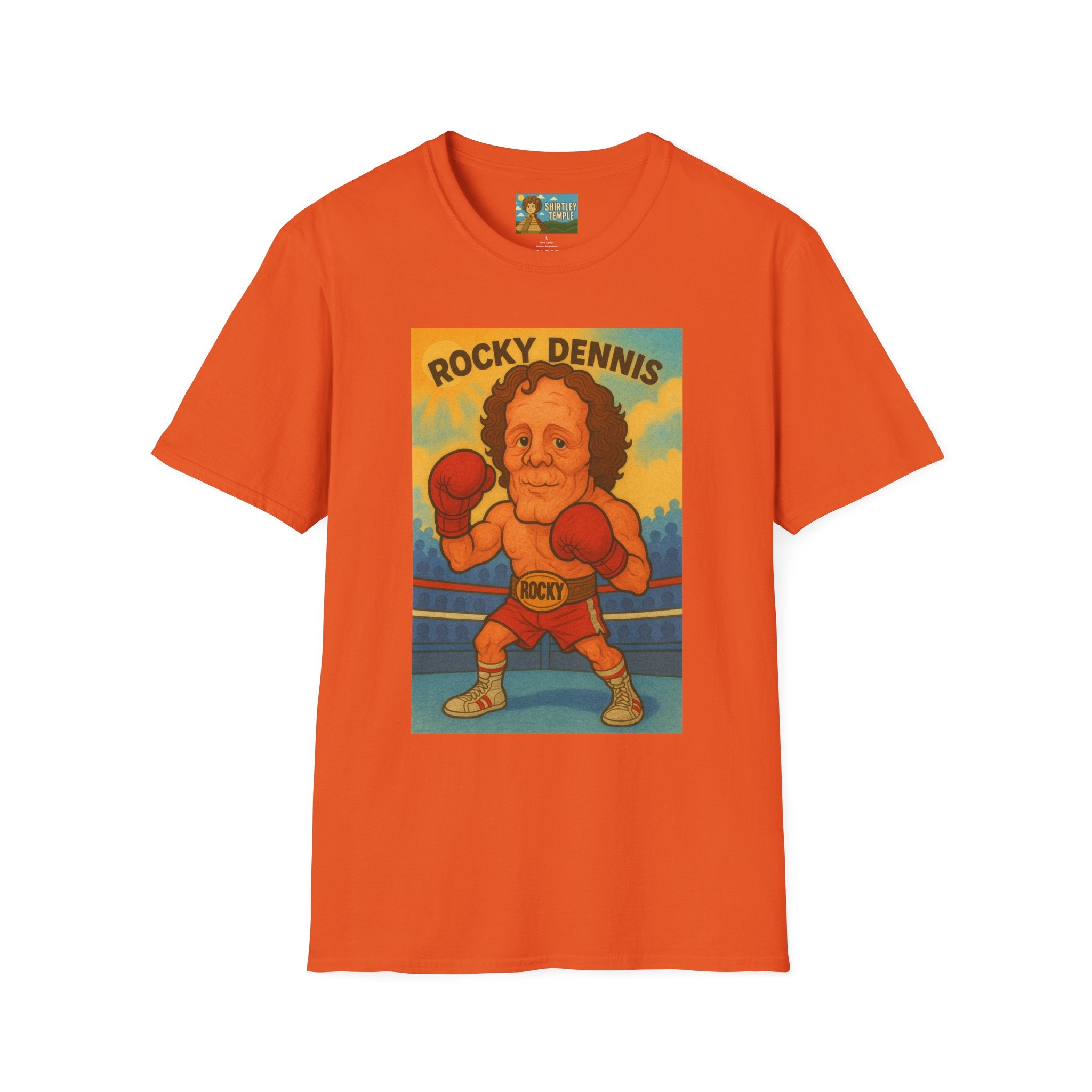 Rocky Dennis The Mask Rocky Mashup T-Shirt, Funny Movie Crossover Tee, Rocky Balboa Gift Shirt, Unisex Softstyle Top
