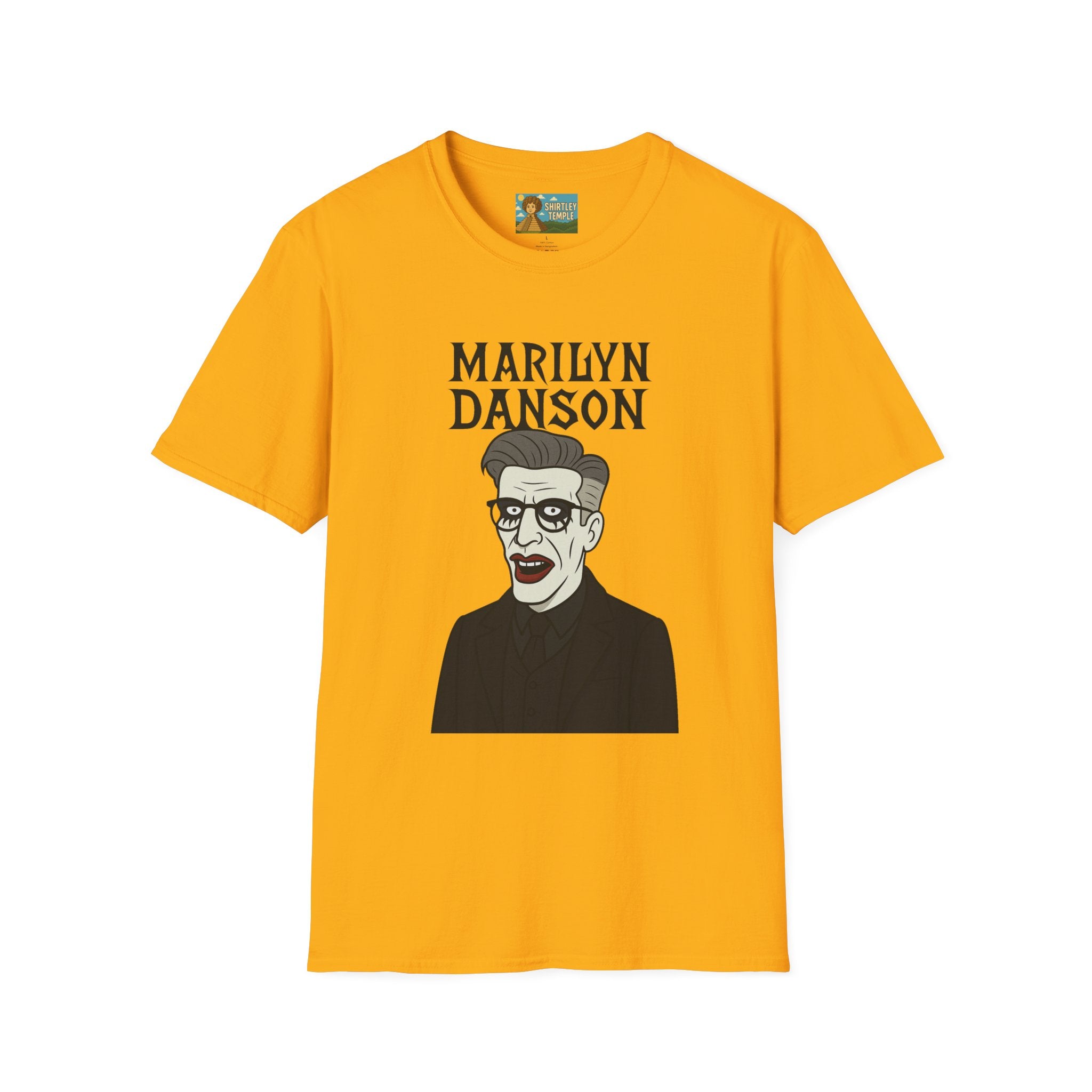 Marilyn Danson Funny Shirt, Mashup Tribute Tee, Parody Comedy Gift, Unisex Softstyle T-Shirt, Marilyn Manson Ted Danson