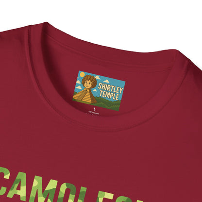 Camoleon Funny Parody T-Shirt, Comedy Mashup Tee, Military Camo Chameleon Shirt, Unisex Softstyle Top